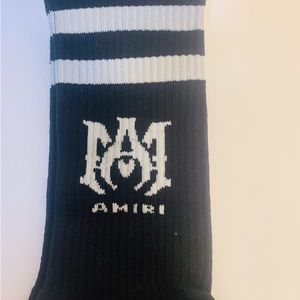 Amiri Black Ribbed  M.A. Socks